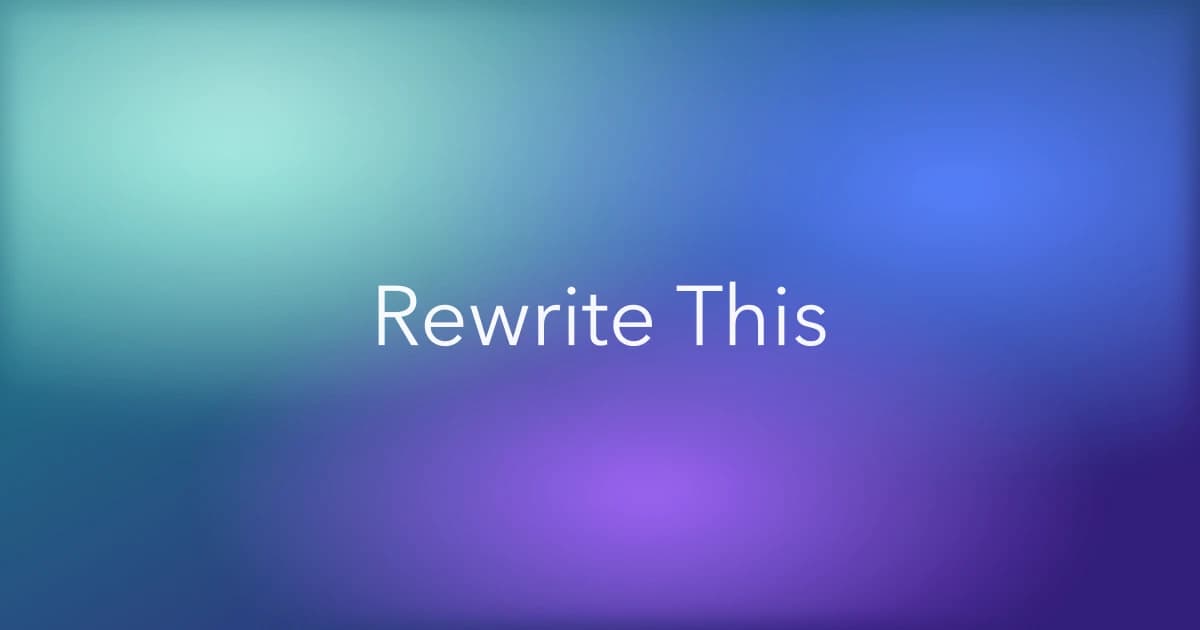 Please Rewrite This: Examples for Clearer Writing
